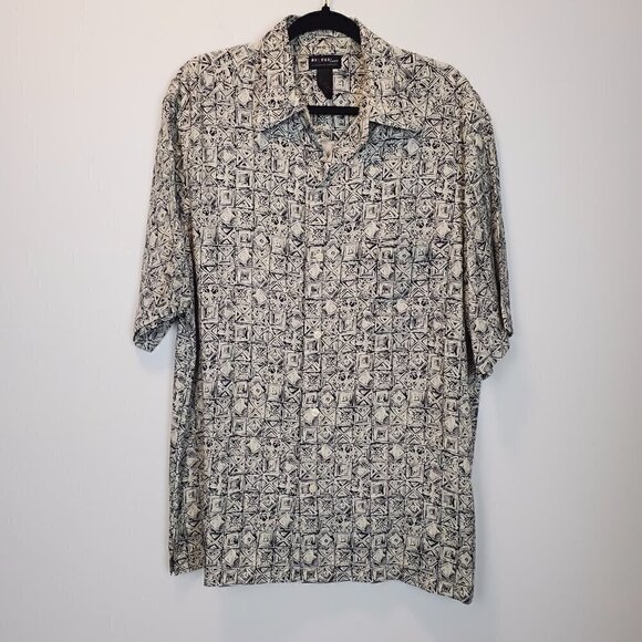 Axcess | Claiborne Company Geometric print Button down Shirt Large‎ - Picture 1 of 7